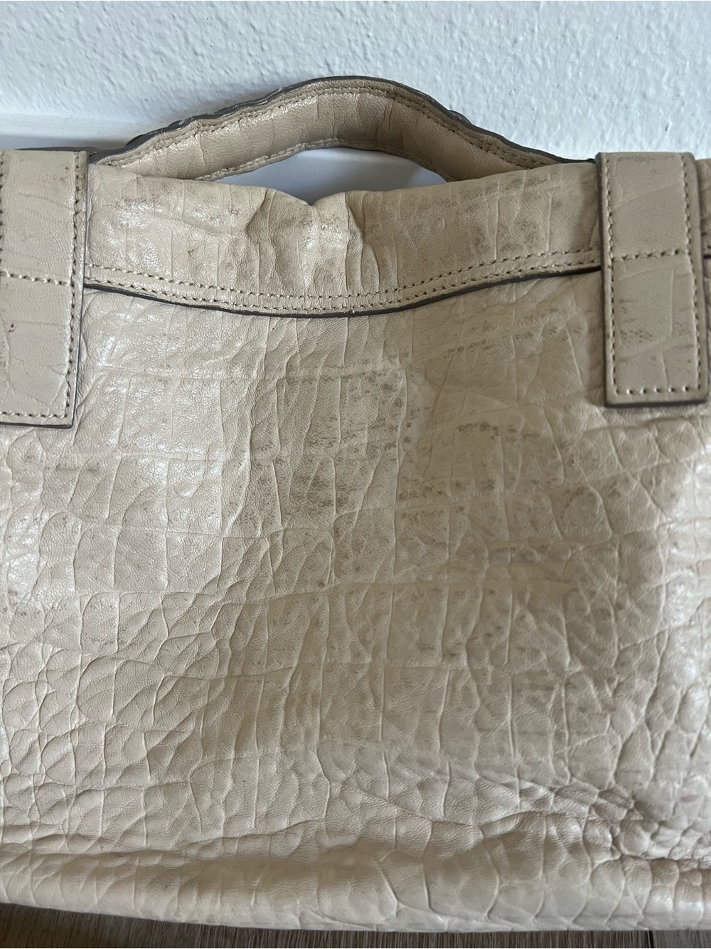 Limited Edition VTG Mulberry Cream Croc Embossed Leather Alexa Satchel Bag - Picture 7 of 14